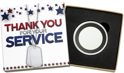 SilverTowne Natural Kraft Paper Gift Box with Thank You for Your Military Service Box Sleeve